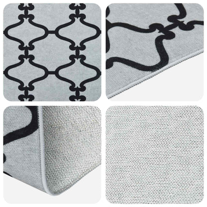 vidaXL Rug Runner ORIZ 1150 gsm Grey Mesh Pattern