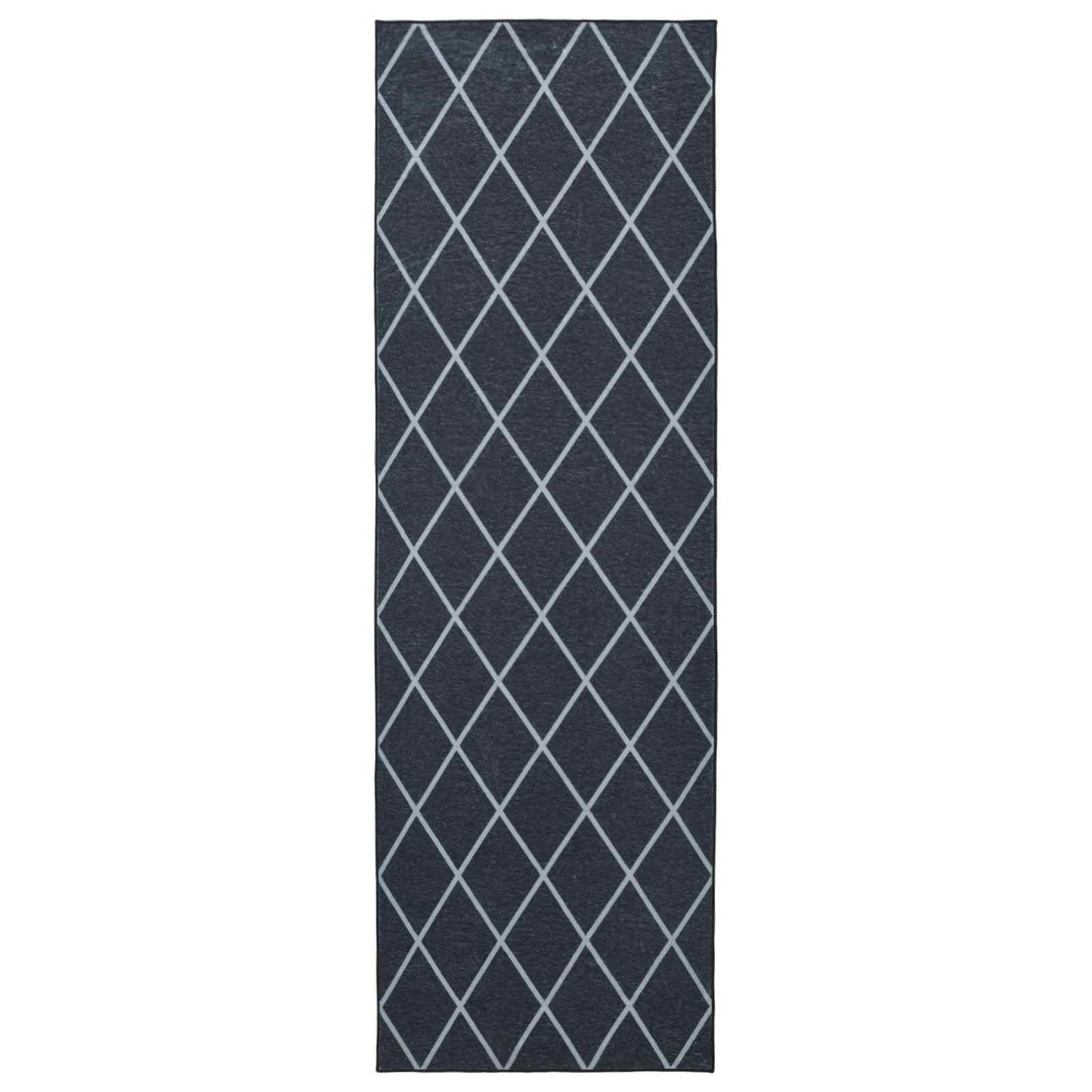 vidaXL Rug Runner ORIZ 1150 gsm Black Diamond Pattern