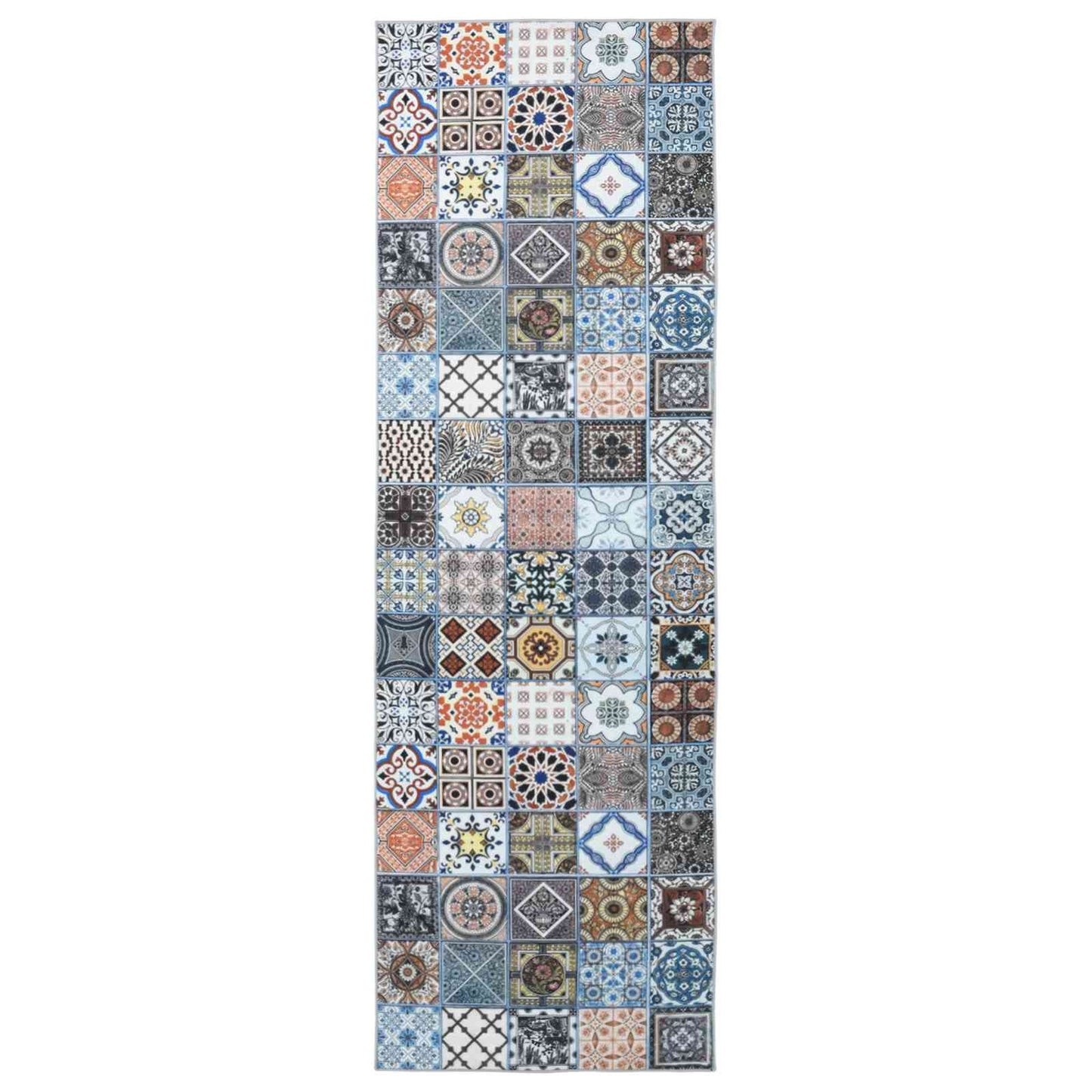 vidaXL Rug Runner ORIZ 1150 gsm Blue 100% polyester chemical fiber