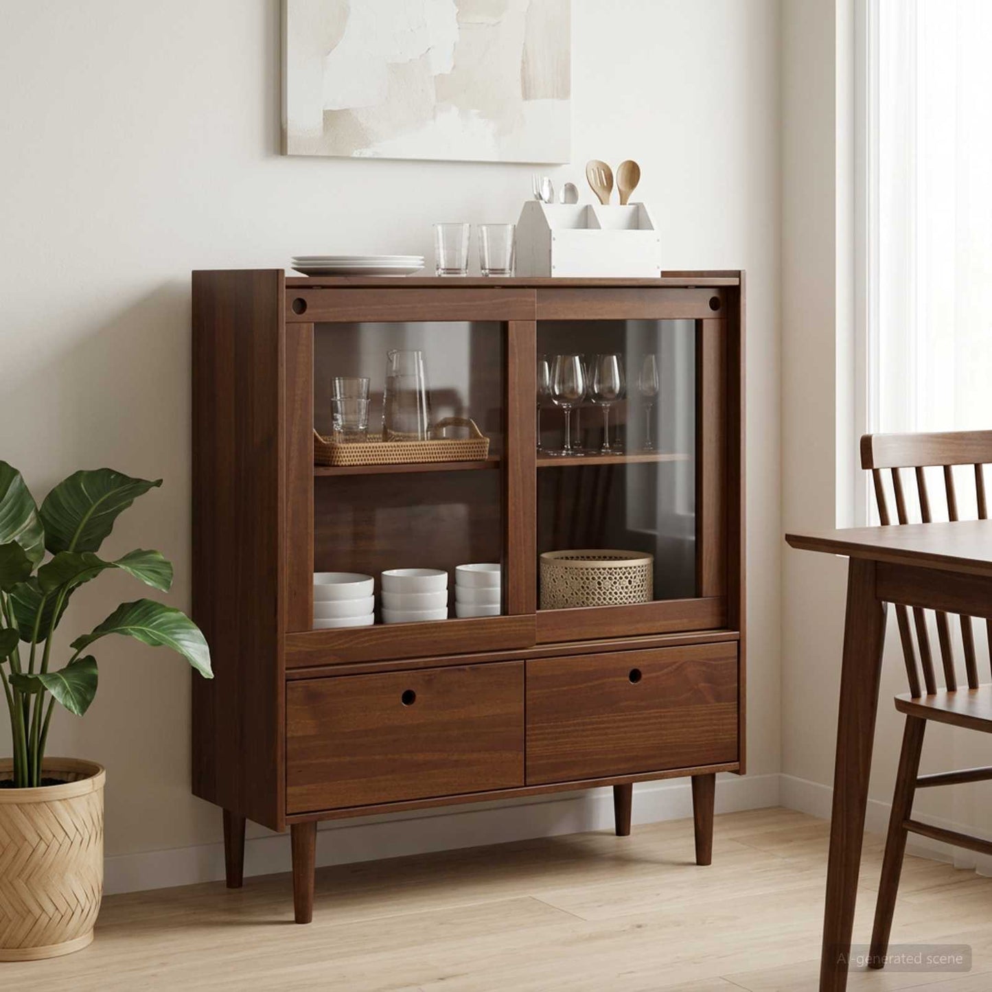vidaXL Cupboard BILBAO Dark Caramel 104 x 40 x 120 cm