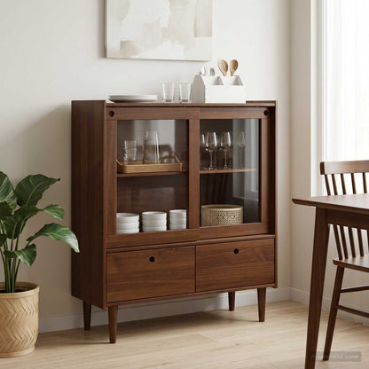 vidaXL Cupboard BILBAO Dark Caramel 104 x 40 x 120 cm