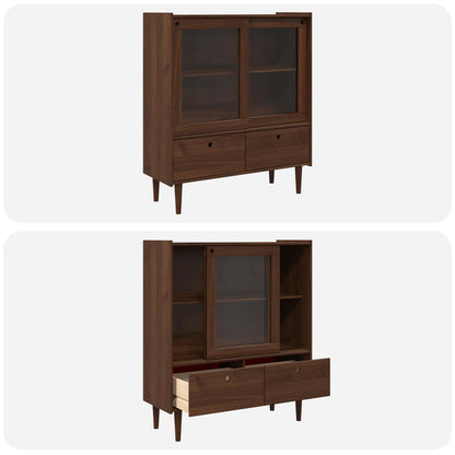 vidaXL Cupboard BILBAO Dark Caramel 104 x 40 x 120 cm