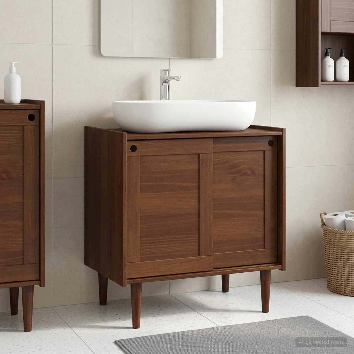 vidaXL Sink Cabinet BILBAO Dark Caramel 75 x 50 x 80 cm