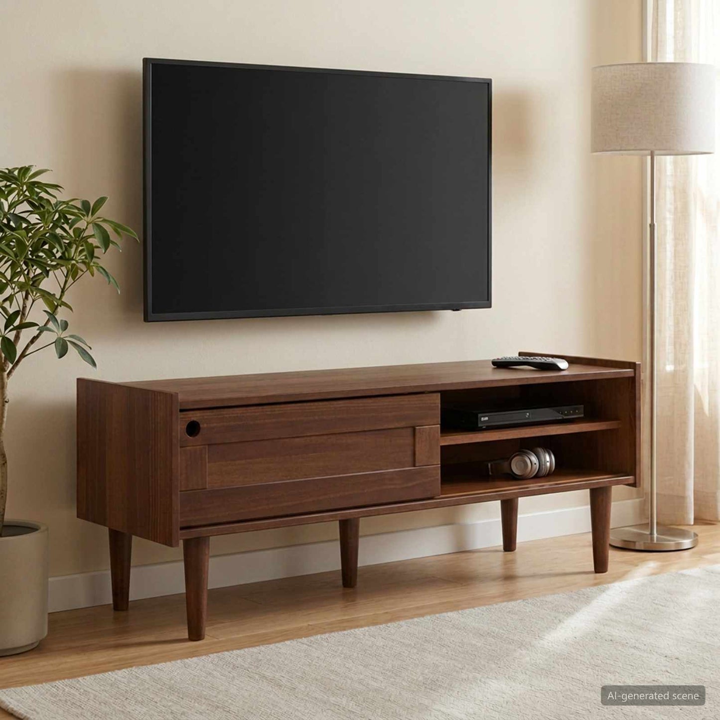 vidaXL TV Cabinet BILBAO 114 x 40 x 45 cm Dark Caramel