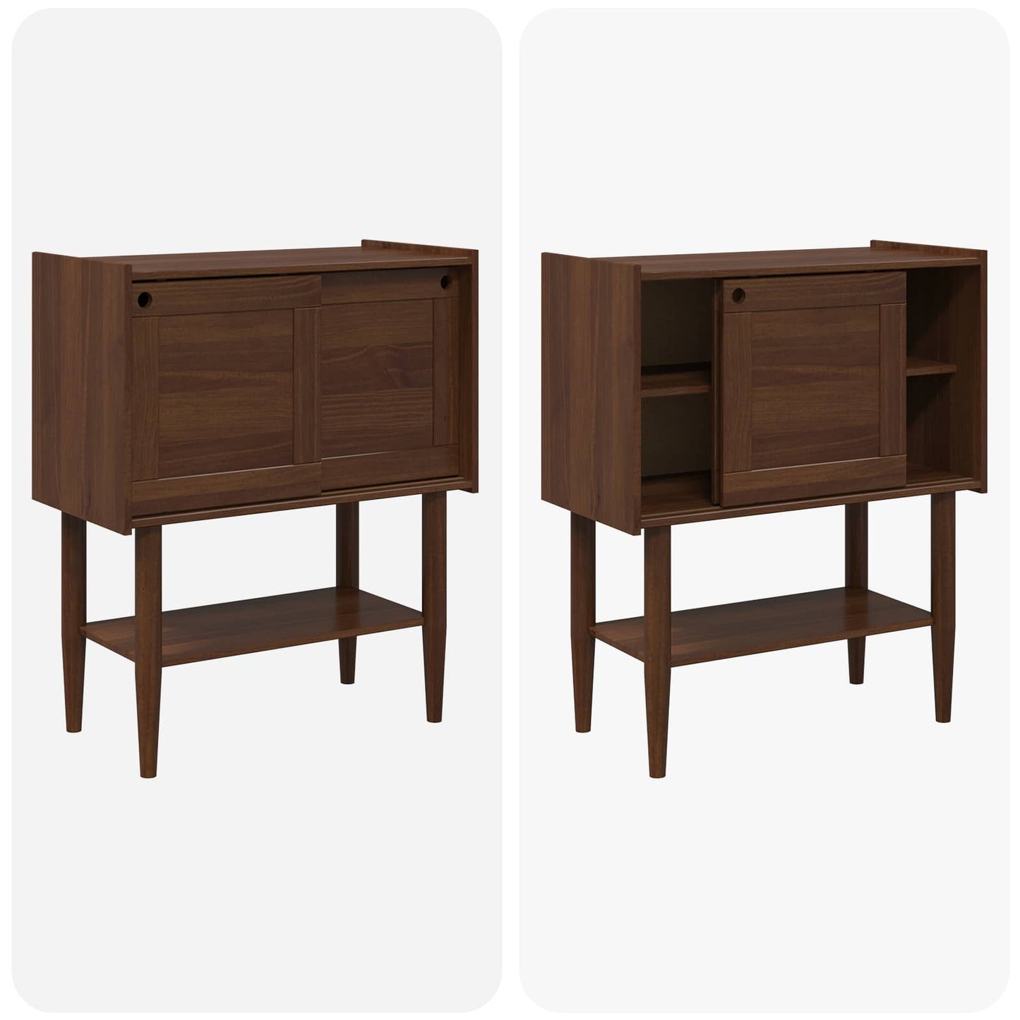 vidaXL Console Table BILBAO Dark Caramel 80 x 40 x 95 cm