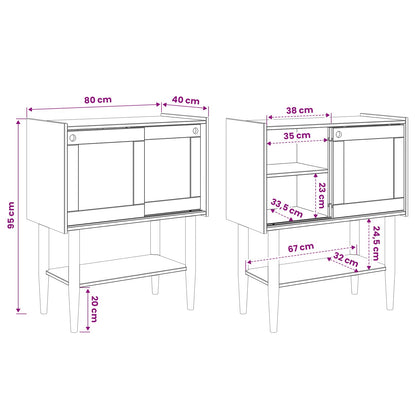 vidaXL Console Table BILBAO Dark Caramel 80 x 40 x 95 cm