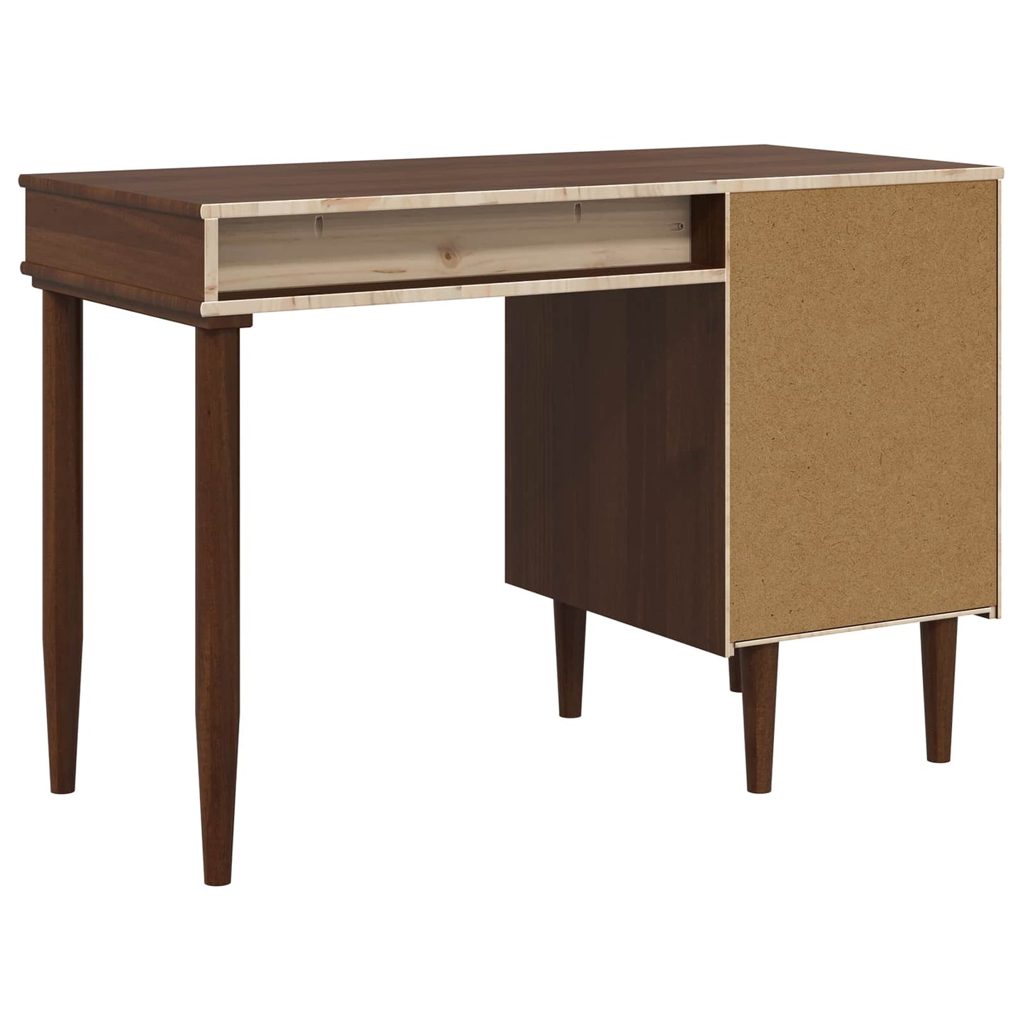 vidaXL Desk BILBAO Dark Caramel 114 x 53 x 75 cm