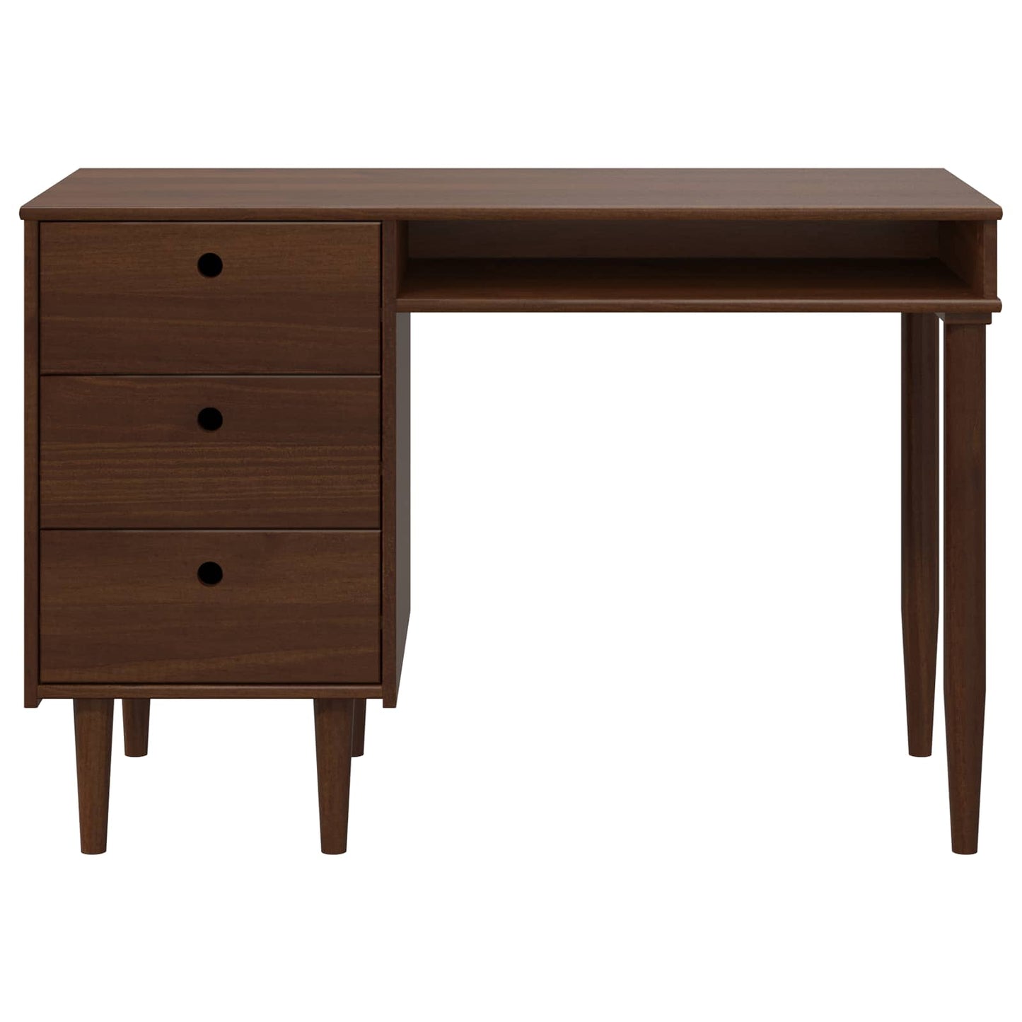 vidaXL Desk BILBAO Dark Caramel 114 x 53 x 75 cm
