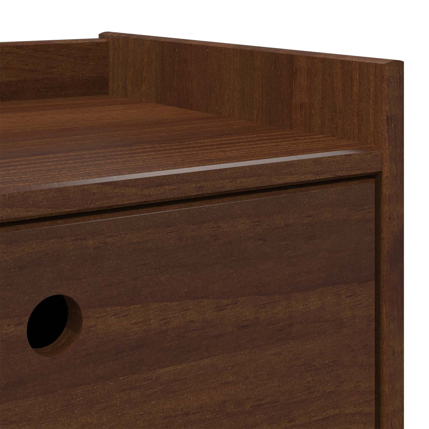 vidaXL Bedside Table BILBAO Dark Caramel 45 x 35 x 59 cm