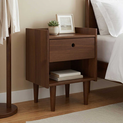 vidaXL Bedside Table BILBAO Dark Caramel 45 x 35 x 59 cm
