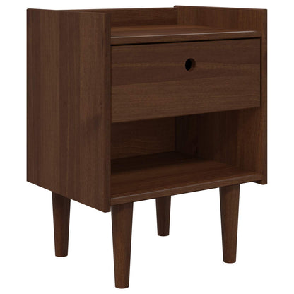 vidaXL Bedside Table BILBAO Dark Caramel 45 x 35 x 59 cm