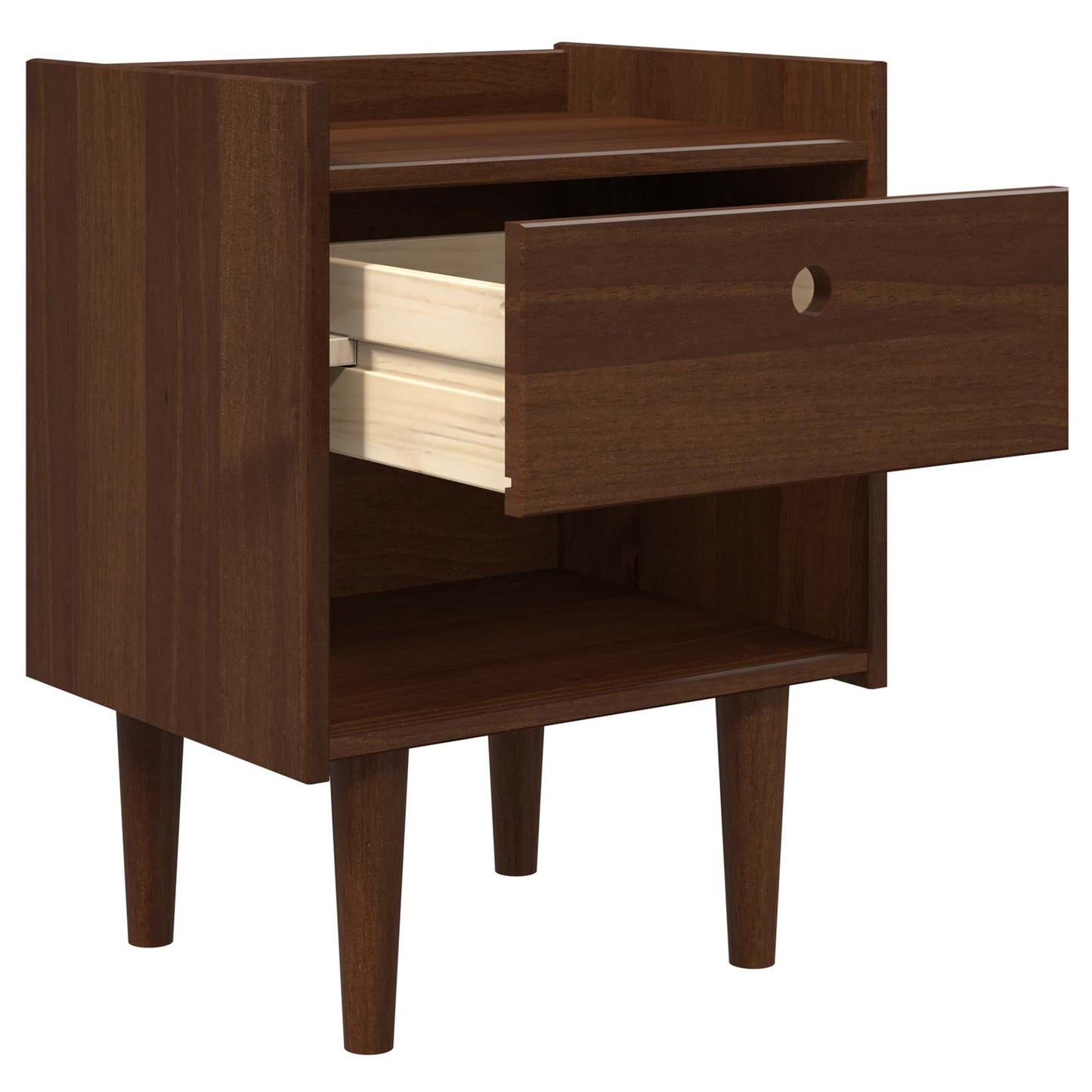 vidaXL Bedside Table BILBAO Dark Caramel 45 x 35 x 59 cm