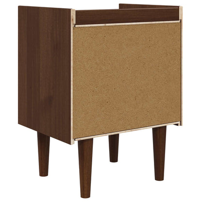 vidaXL Bedside Table BILBAO Dark Caramel 45 x 35 x 59 cm