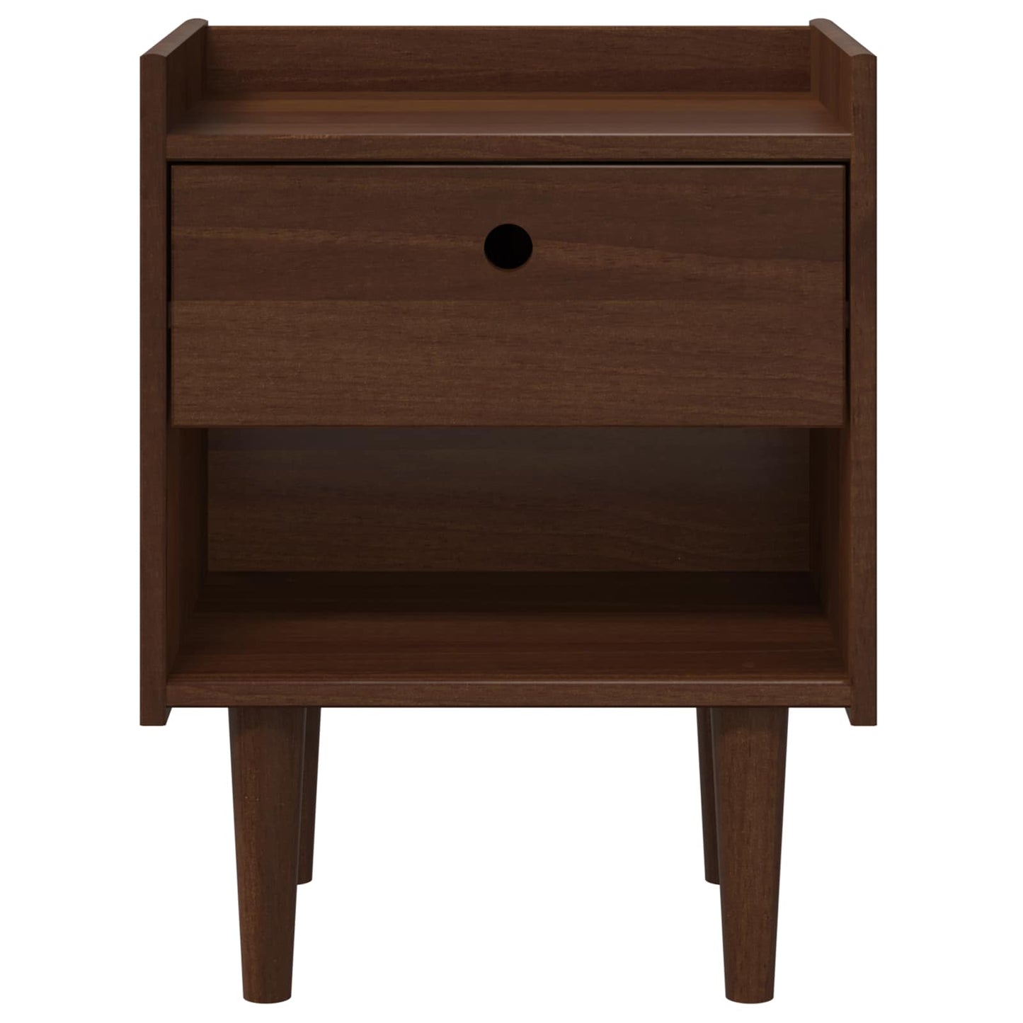 vidaXL Bedside Table BILBAO Dark Caramel 45 x 35 x 59 cm