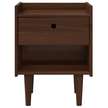vidaXL Bedside Table BILBAO Dark Caramel 45 x 35 x 59 cm