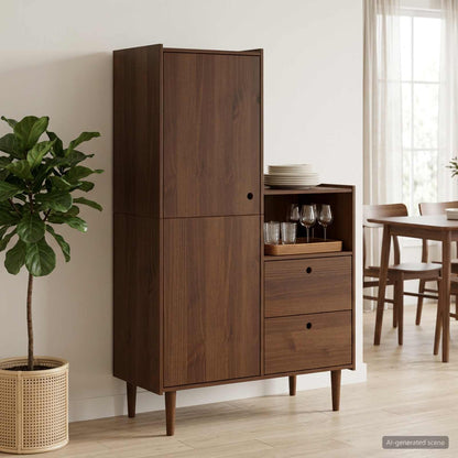 vidaXL Cupboard BILBAO Caramel 100 x 45 x 160 cm