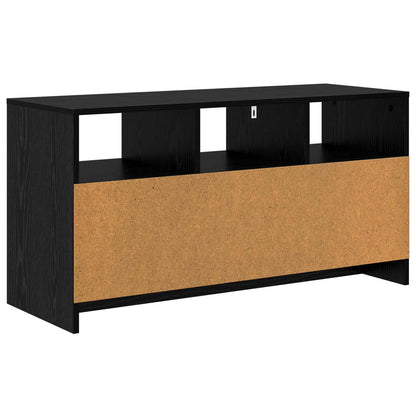 vidaXL TV Cabinet 102 x 37.5 x 52.5 cm Black Oak Engineered Wood
