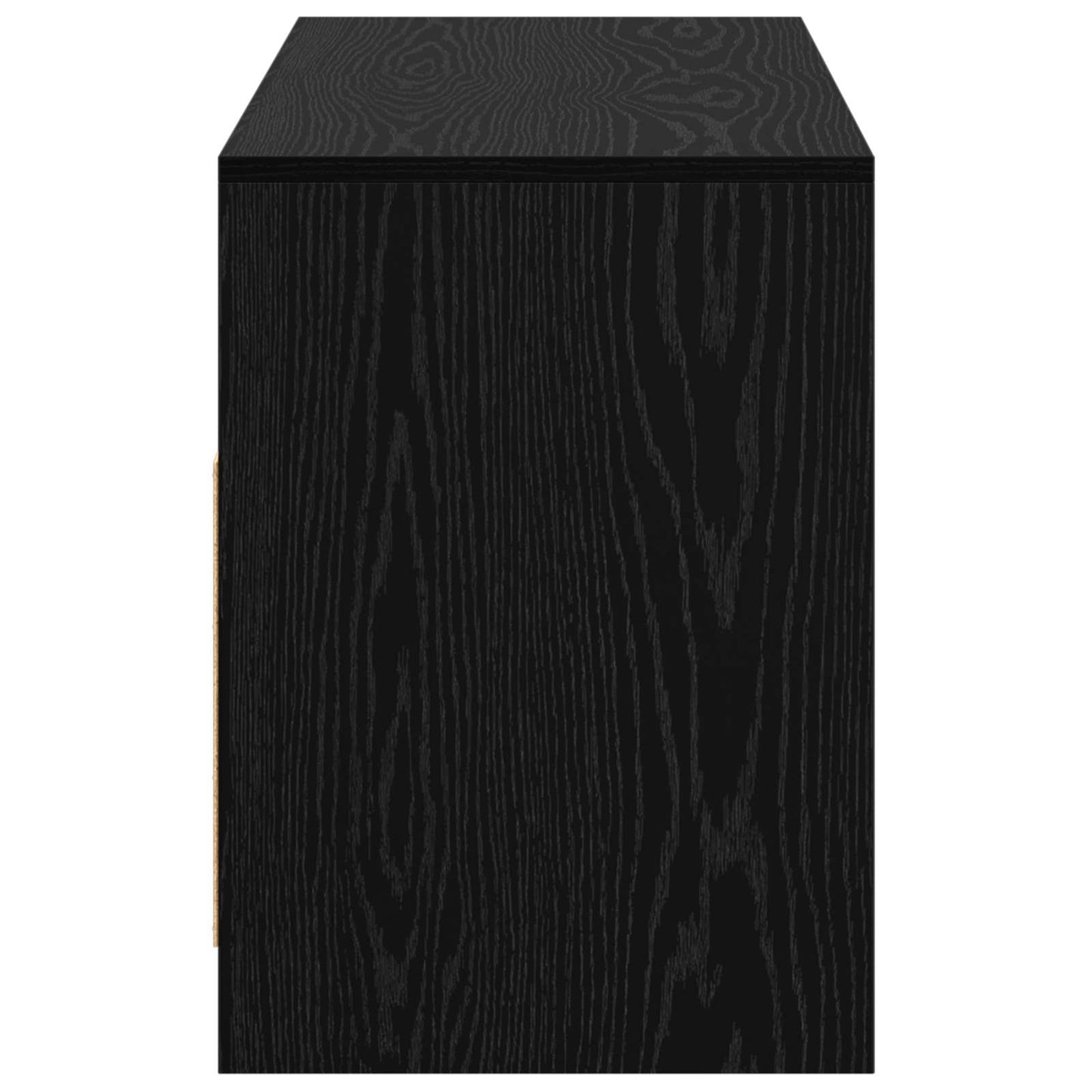 vidaXL TV Cabinet 102 x 37.5 x 52.5 cm Black Oak Engineered Wood