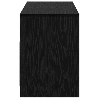 vidaXL TV Cabinet 102 x 37.5 x 52.5 cm Black Oak Engineered Wood