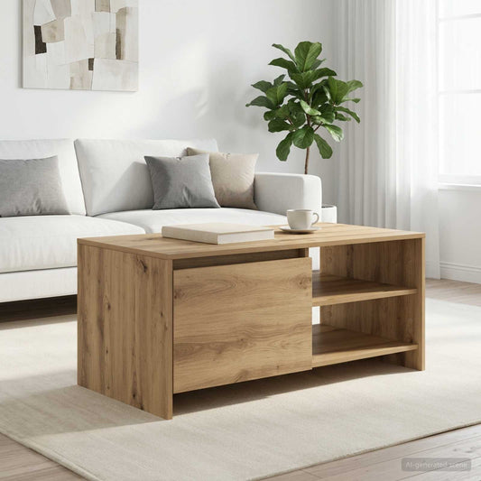 vidaXL Coffee Table Artisan Oak 102 x 50 x 45 cm Engineered Wood