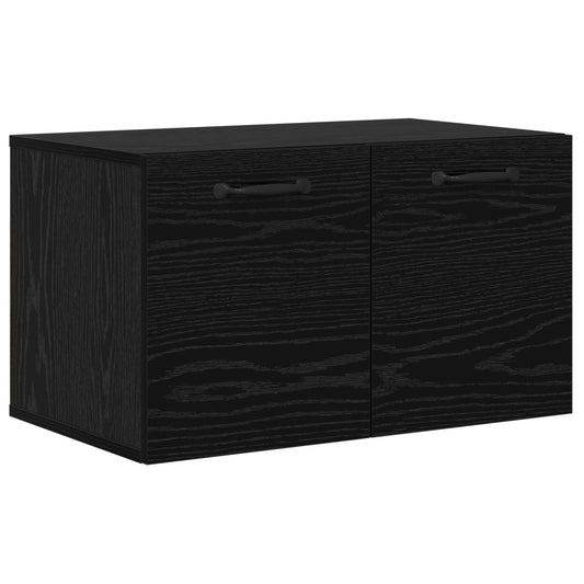 vidaXL Wall Cabinet 60 x 36.5 x 35 cm Engineered Wood Black Oak