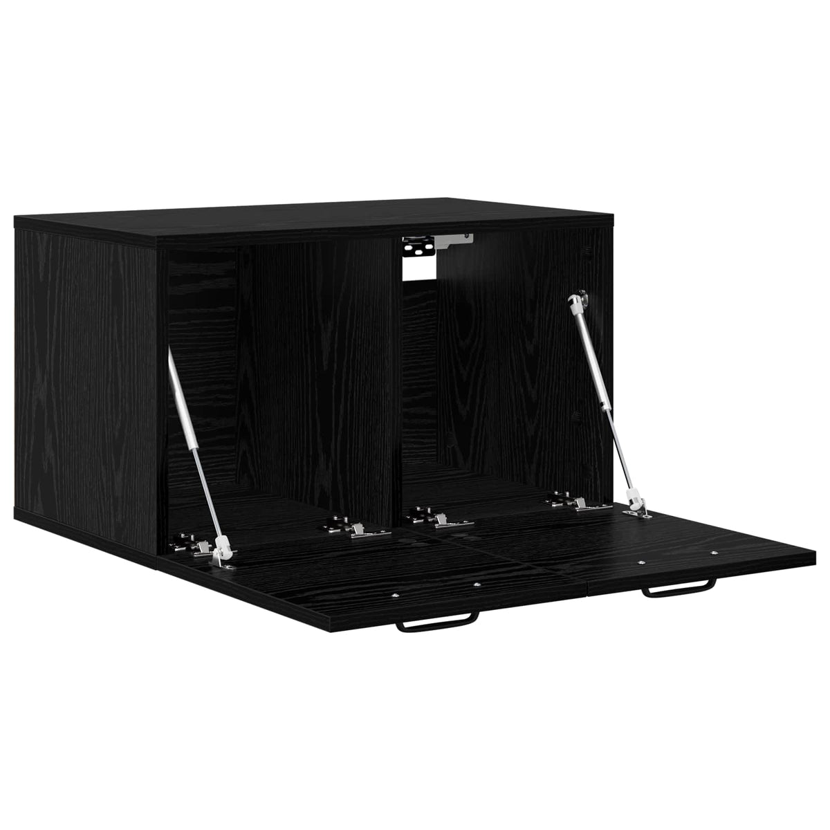vidaXL Wall Cabinet 60 x 36.5 x 35 cm Engineered Wood Black Oak