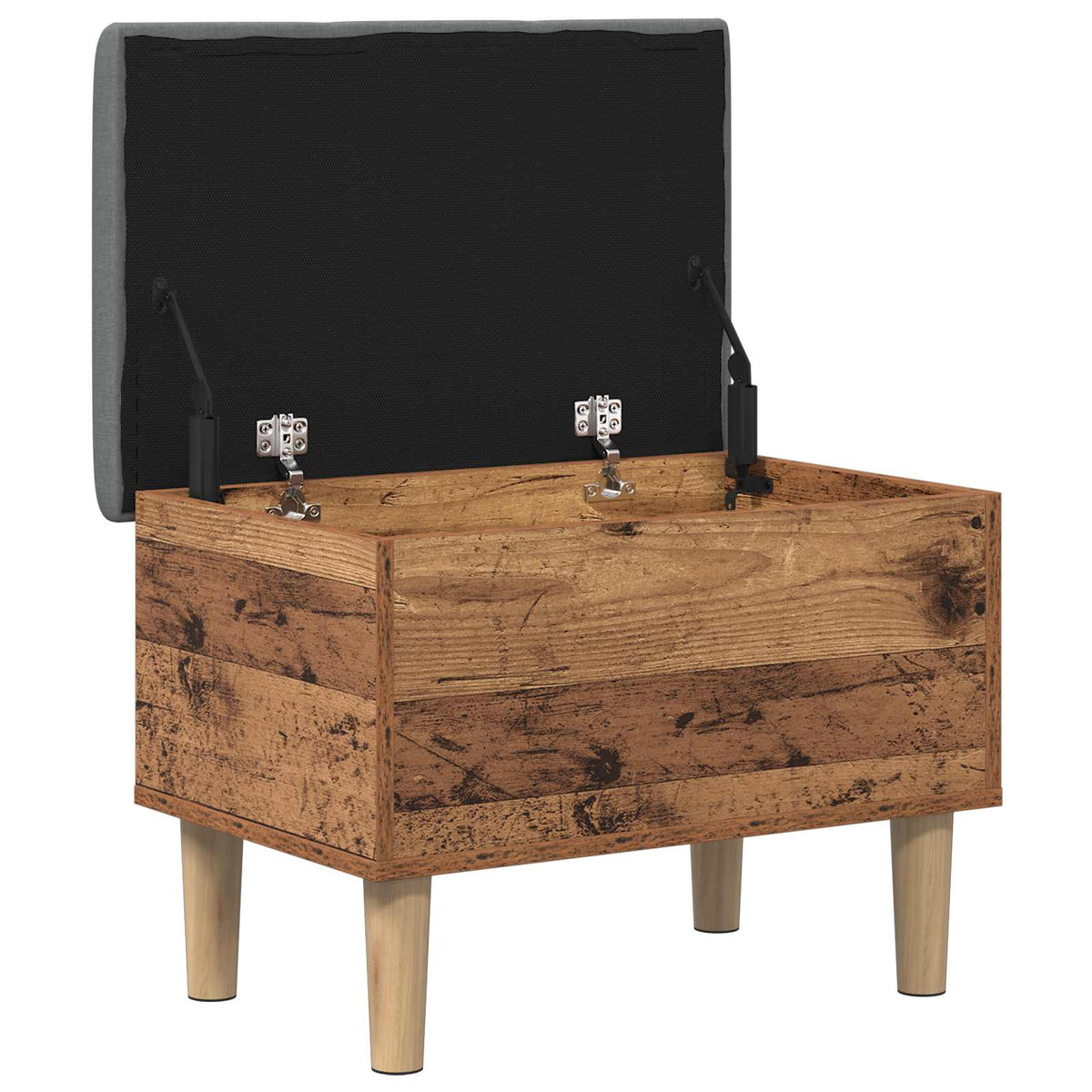 vidaXL Storage Bench with Cushion Oak Wood 62 x 42 x 46 cm