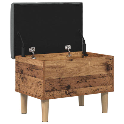 vidaXL Storage Bench with Cushion Oak Wood 62 x 42 x 46 cm