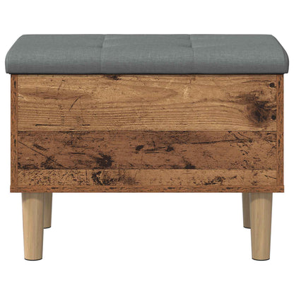 vidaXL Storage Bench with Cushion Oak Wood 62 x 42 x 46 cm
