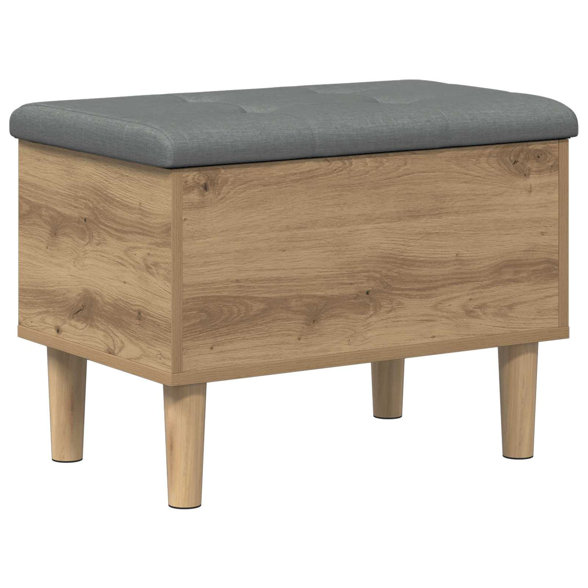 vidaXL Storage Bench with Cushion Artisan Oak 62 x 42 x 46 cm