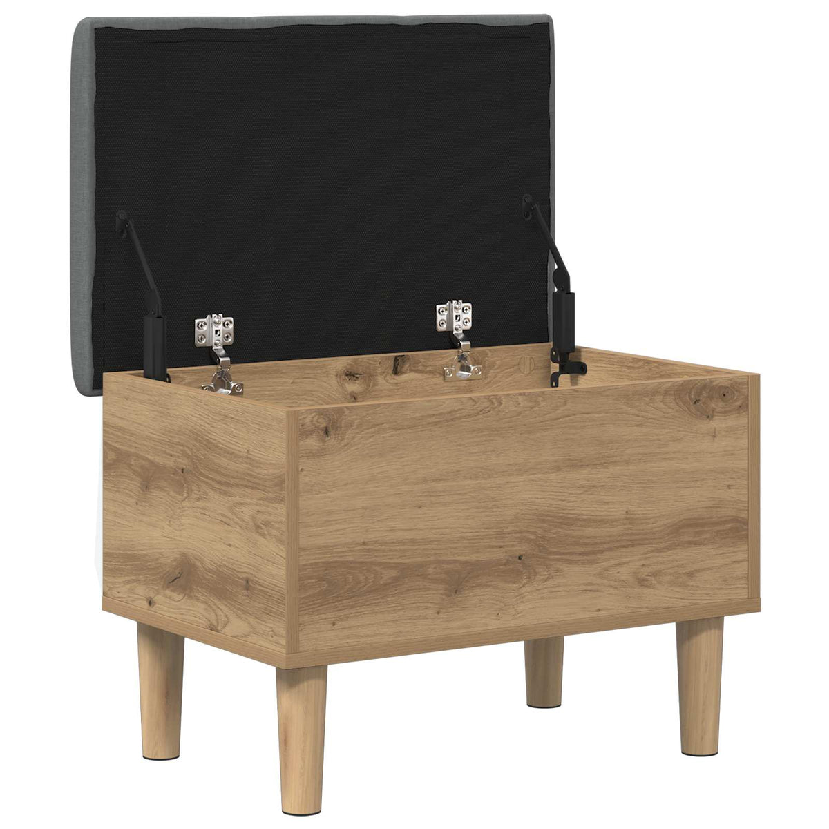 vidaXL Storage Bench with Cushion Artisan Oak 62 x 42 x 46 cm