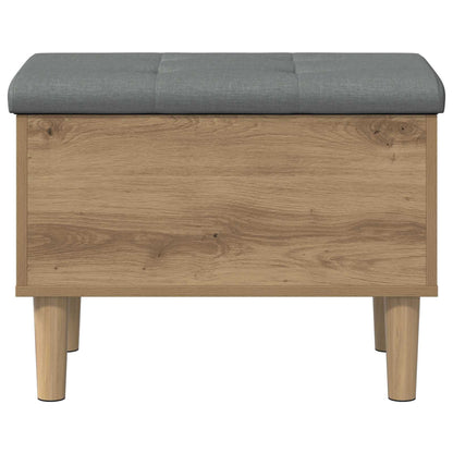 vidaXL Storage Bench with Cushion Artisan Oak 62 x 42 x 46 cm