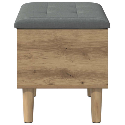 vidaXL Storage Bench with Cushion Artisan Oak 62 x 42 x 46 cm