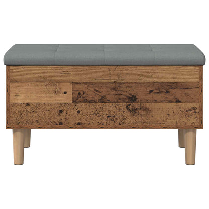 vidaXL Storage Bench with Cushion Oak Wood 82 x 42 x 46 cm