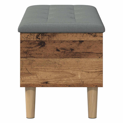 vidaXL Storage Bench with Cushion Oak Wood 82 x 42 x 46 cm
