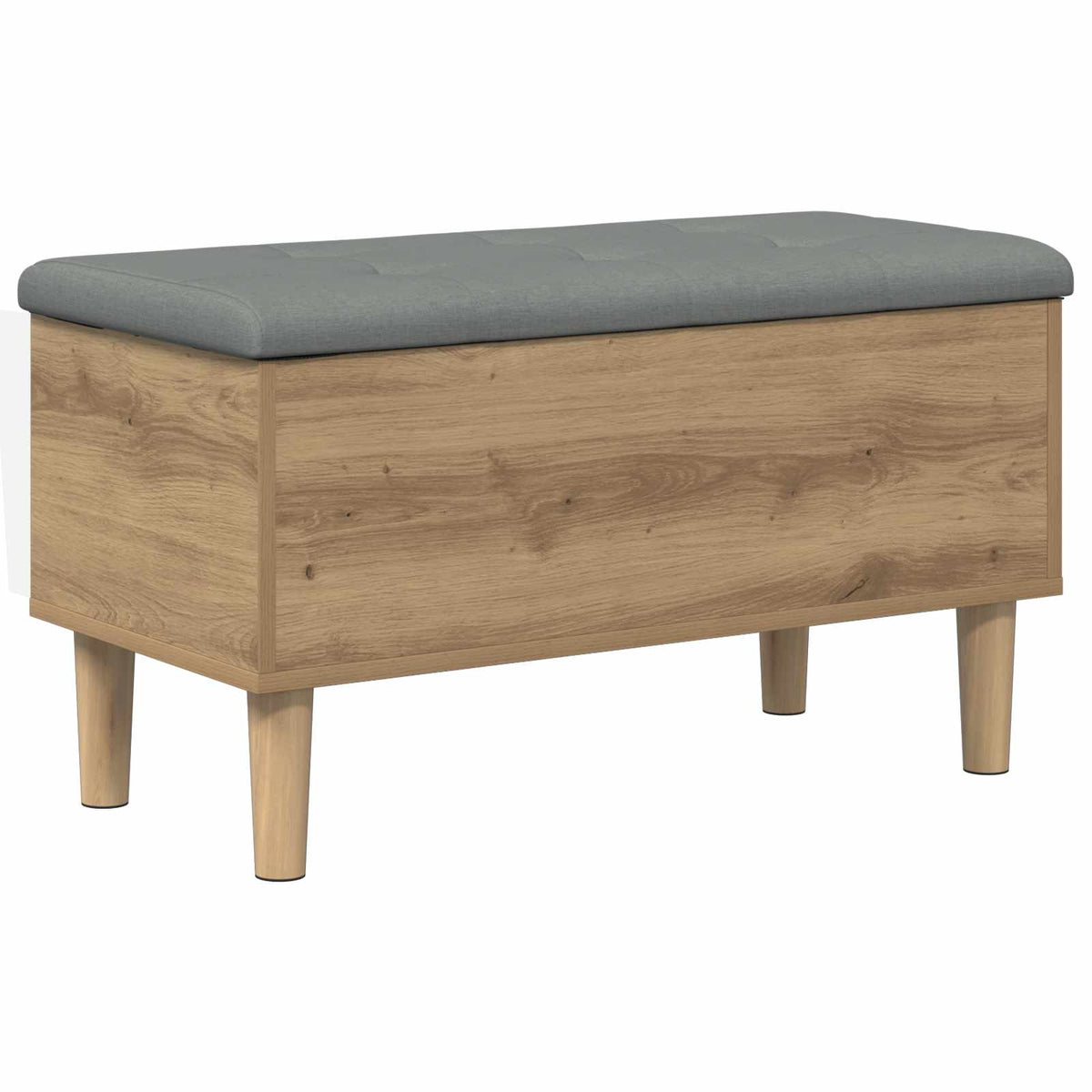 vidaXL Storage Bench with Cushion Artisan Oak 82 x 42 x 46 cm