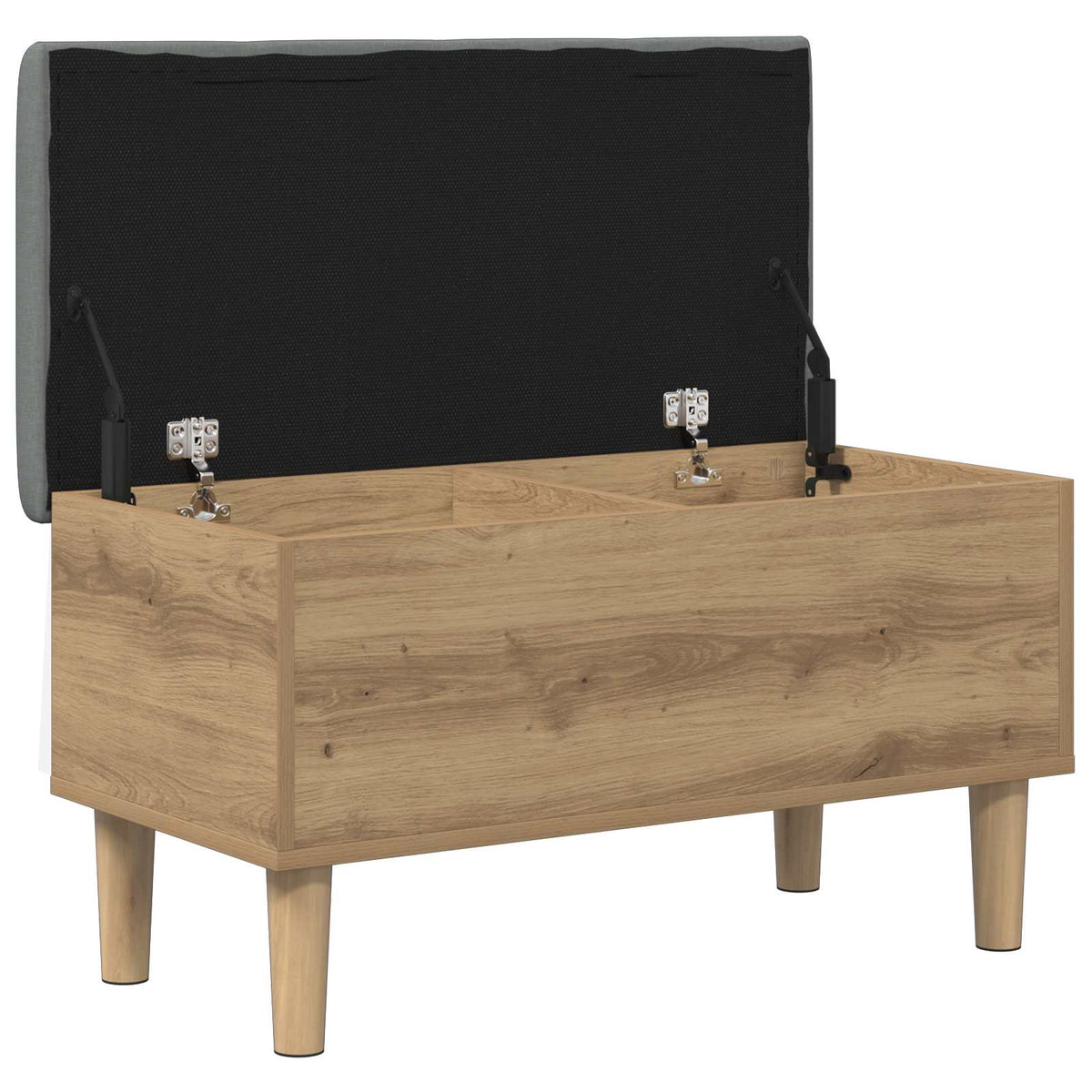 vidaXL Storage Bench with Cushion Artisan Oak 82 x 42 x 46 cm