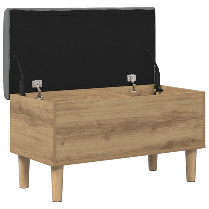 vidaXL Storage Bench with Cushion Artisan Oak 82 x 42 x 46 cm