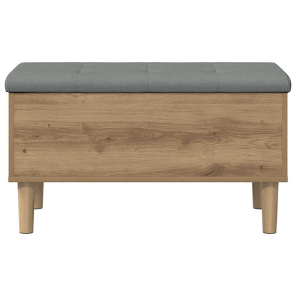 vidaXL Storage Bench with Cushion Artisan Oak 82 x 42 x 46 cm