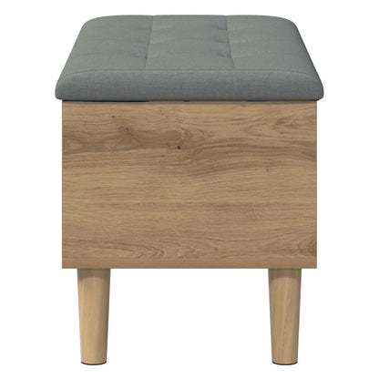 vidaXL Storage Bench with Cushion Artisan Oak 82 x 42 x 46 cm