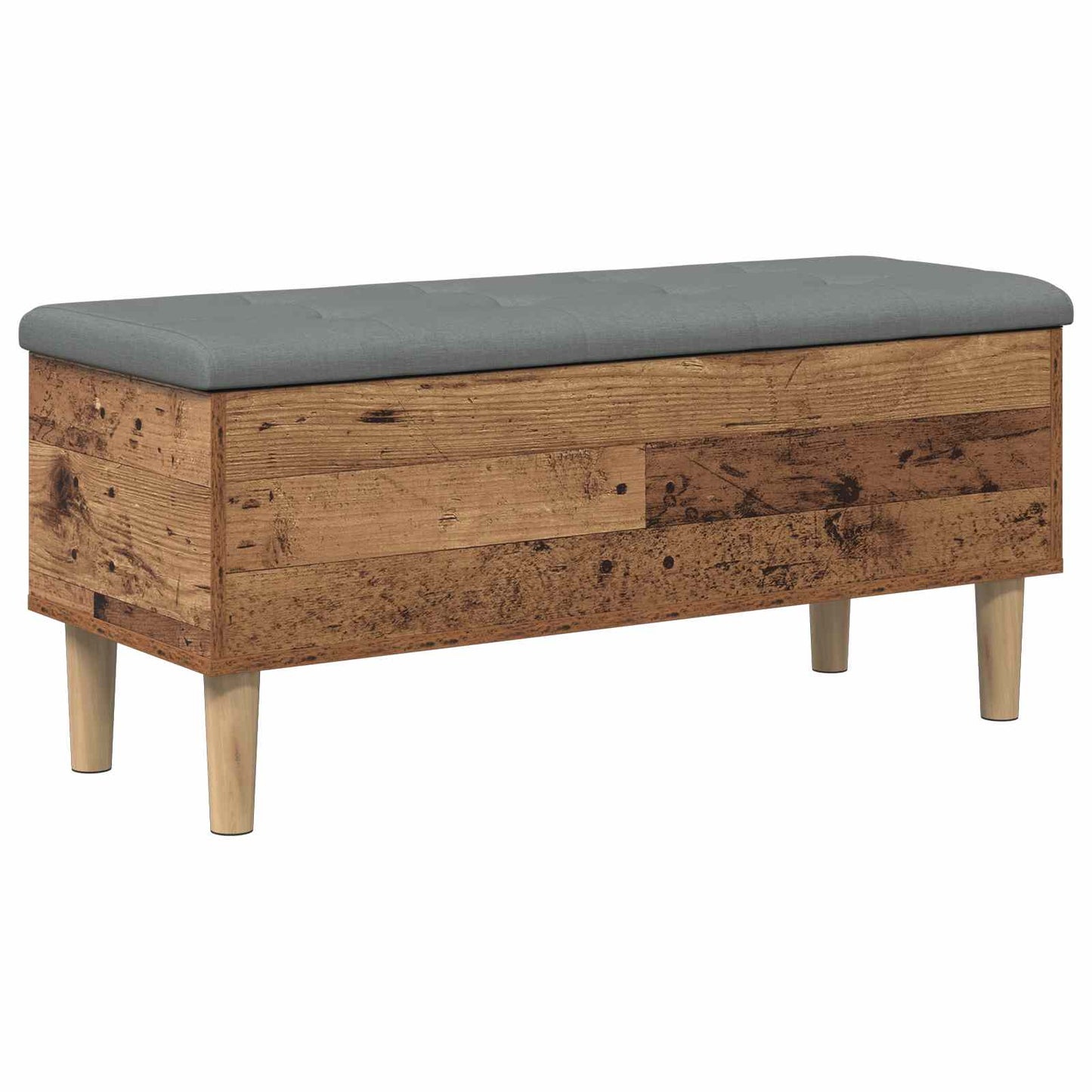 vidaXL Storage Bench with Cushion Oak Wood 102 x 42 x 46 cm