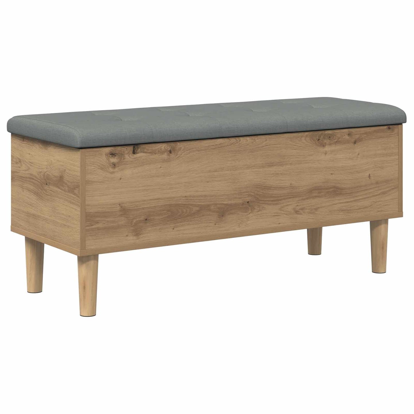 vidaXL Storage Bench with Cushion Artisan Oak 102 x 42 x 46 cm