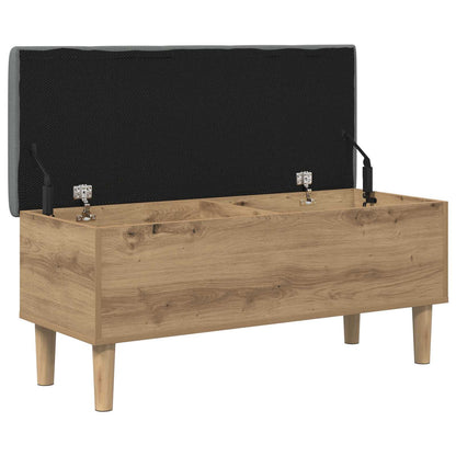 vidaXL Storage Bench with Cushion Artisan Oak 102 x 42 x 46 cm