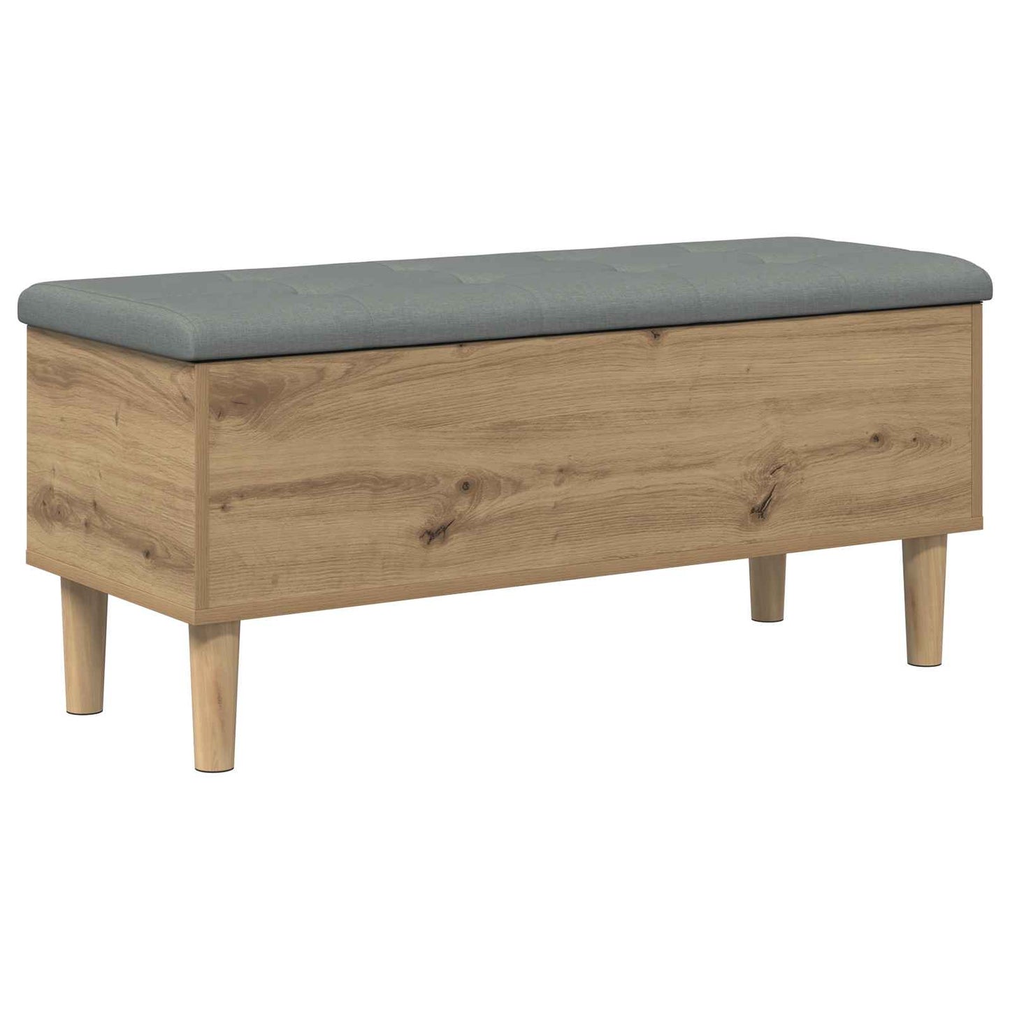 vidaXL Storage Bench with Cushion Artisan Oak 102 x 42 x 46 cm