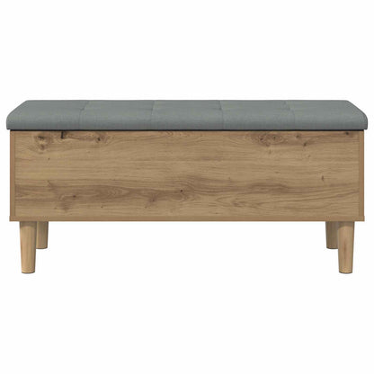 vidaXL Storage Bench with Cushion Artisan Oak 102 x 42 x 46 cm