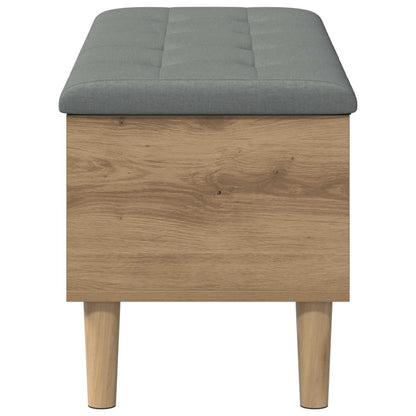 vidaXL Storage Bench with Cushion Artisan Oak 102 x 42 x 46 cm