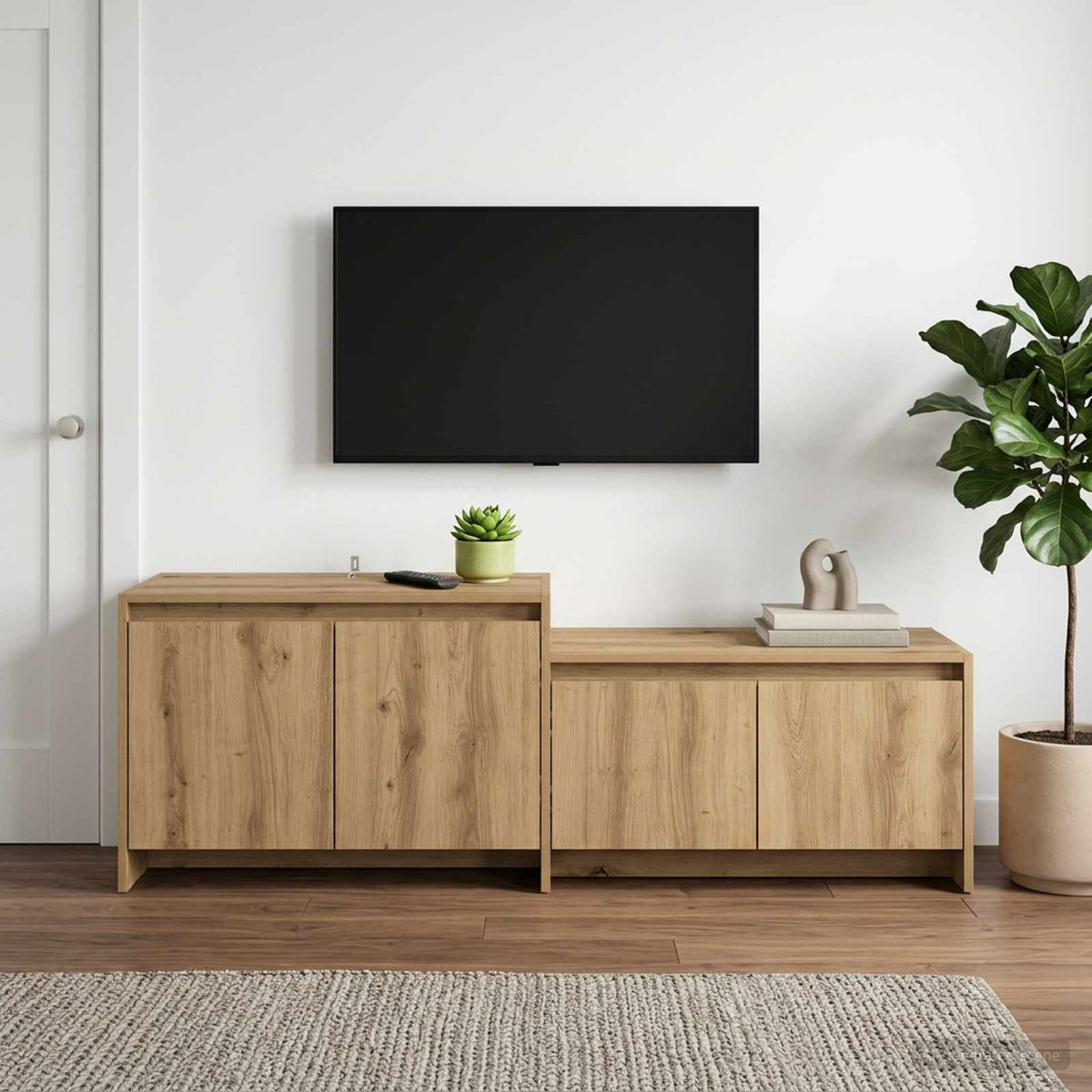 vidaXL TV Cabinet 147 x 35 x 50 cm Artisan Oak Engineered Wood
