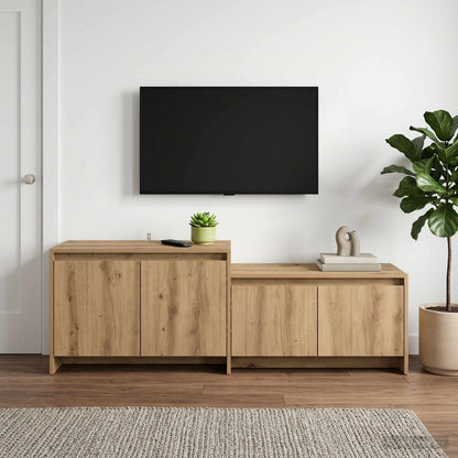vidaXL TV Cabinet 147 x 35 x 50 cm Artisan Oak Engineered Wood