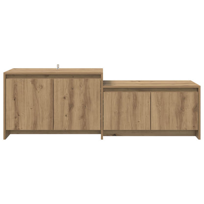 vidaXL TV Cabinet 147 x 35 x 50 cm Artisan Oak Engineered Wood