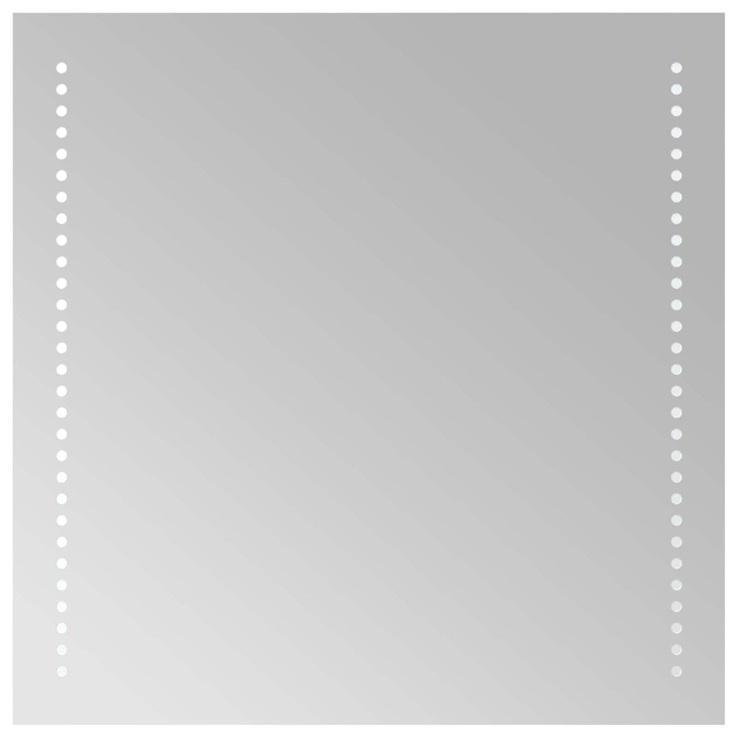 vidaXL LED Bathroom Mirror Transparent 50 x 50 cm Tempered Glass